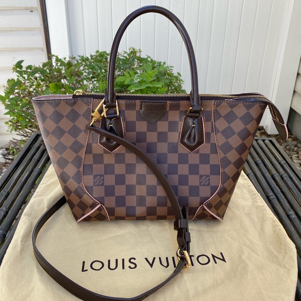 💗Louis Vuitton Caissa PM Rose Ballerine Damier